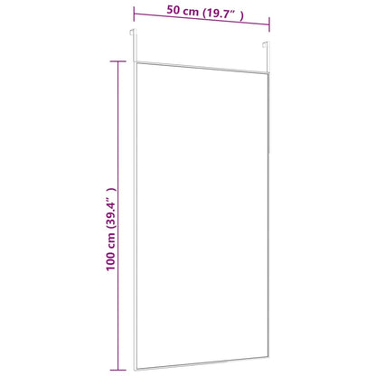 vidaXL Door Mirror Wall Mounted Mirror for Living Room Glass and Aluminum