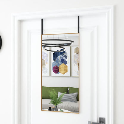 vidaXL Door Mirror Wall Mounted Mirror for Living Room Glass and Aluminum