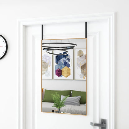 vidaXL Door Mirror Wall Mounted Mirror for Living Room Glass and Aluminum