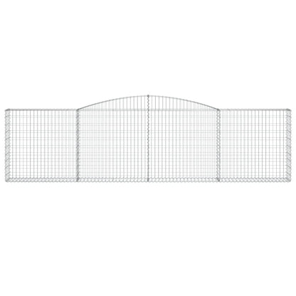 vidaXL Arched Gabion Baskets 8 pcs 157.5"x11.8"x39.4"/47.2" Galvanized Iron